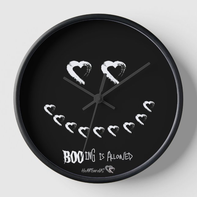 Boo Heart Wall Clock (Front)