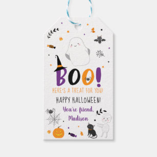 Boo Here's A Treat For You Halloween Gift Tags