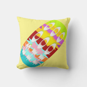 Boo Hoo design flash colors white text Throw Pillow