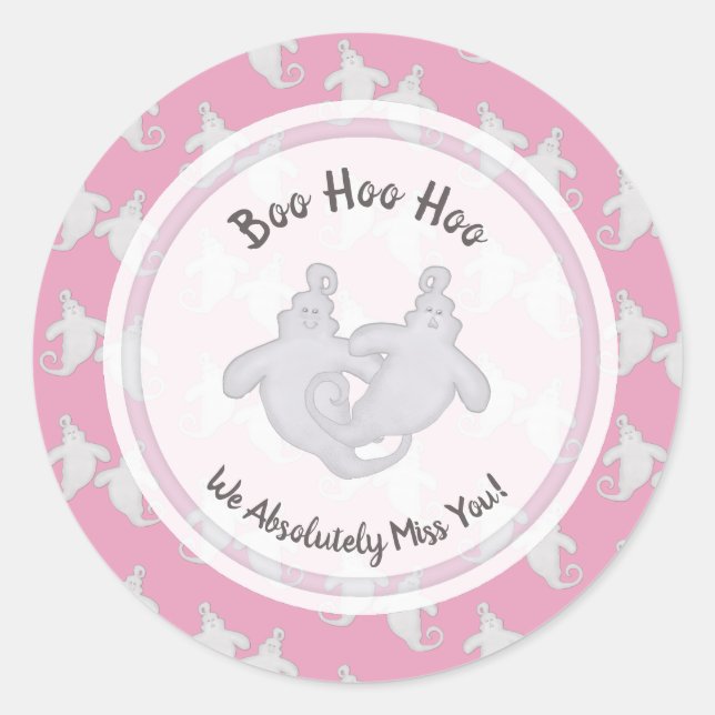 Boo Hoo Hoo Ghost Stickers (Front)