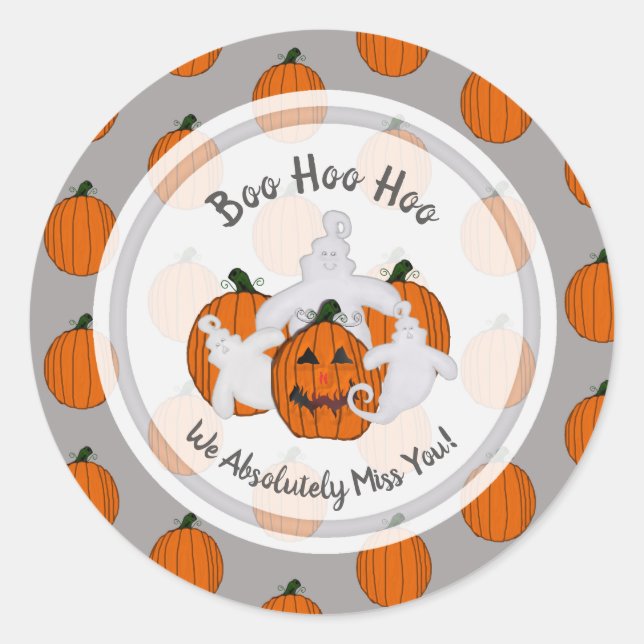 Boo Hoo Hoo Ghost Stickers (Front)