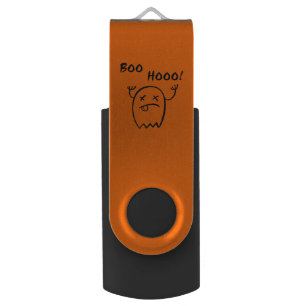 Boo Hooo Halloween Ghost Light-Monotone Flash Drive