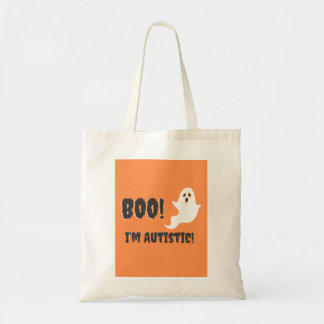 Boo! I’m Autistic! Ghost t-shirt. Tote Bag