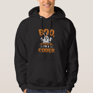 Boo I'm a coder Halloween Funny Hoodie