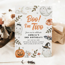 Boo! I'm two Halloween Birthday Invitation