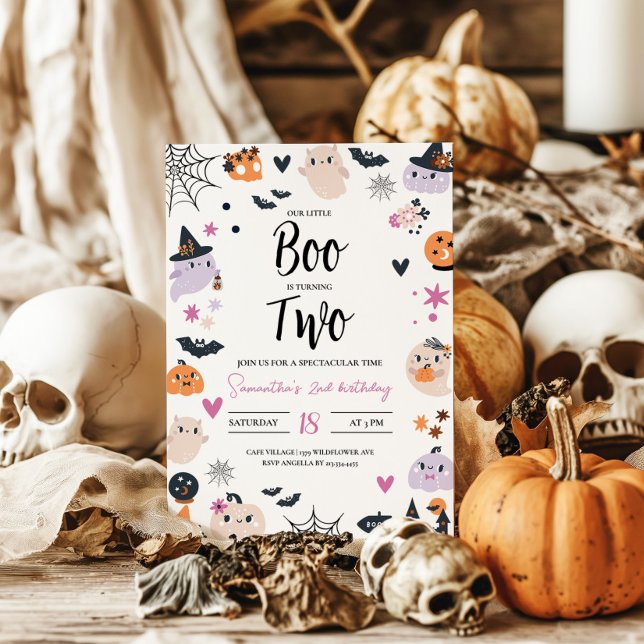 BOO is TWO Halloween Birthday Invitation  (Creator Uploaded)
