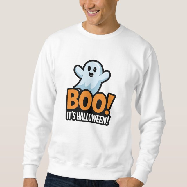 boo. it's halloween cute design sweatshirt (Front)