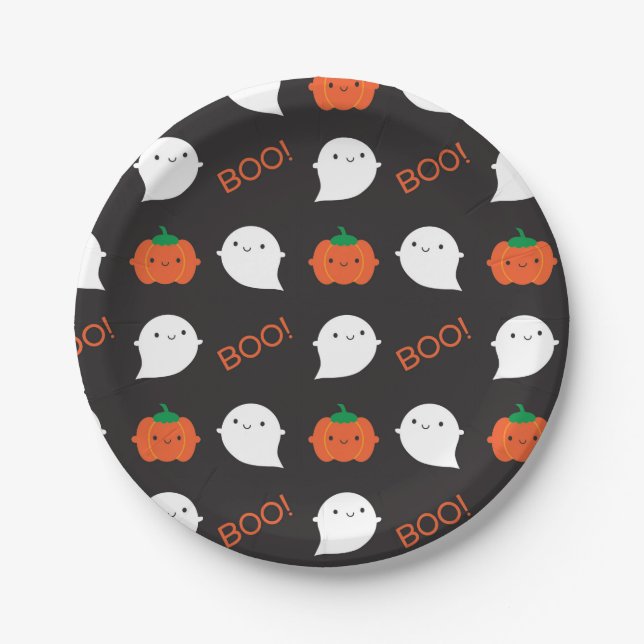 Boo! It's Halloween Paper Plates (Front)