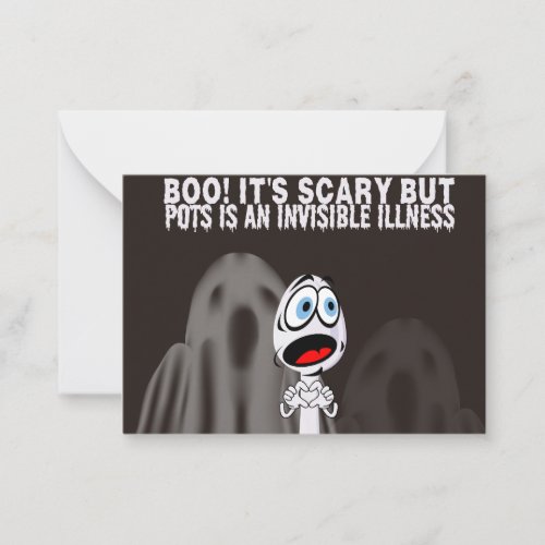 BOO Its Scary  But Pots Is An Invisible  Note Card