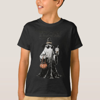 Boo-Jee & Booked Solid Retro Ghost Halloween T-Shirt