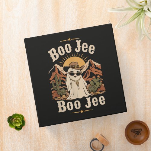 Boo JEE Cowboy Ghost Halloween 3 Ring Binder