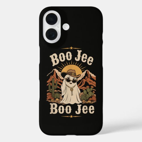 Boo JEE Cowboy Ghost Halloween iPhone 16 Case