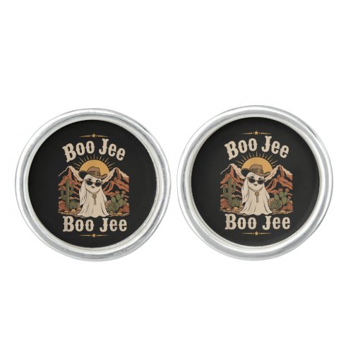 Boo JEE Cowboy Ghost Halloween Cufflinks