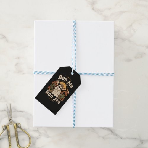 Boo JEE Cowboy Ghost Halloween Gift Tags