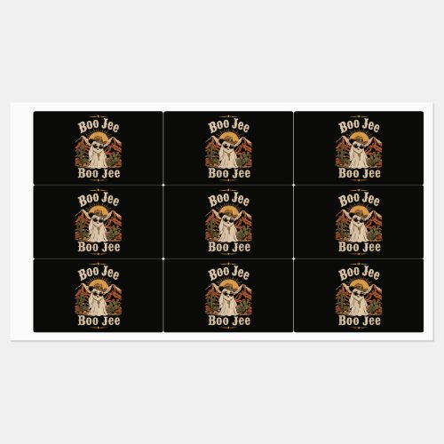 Boo JEE Cowboy Ghost Halloween Labels