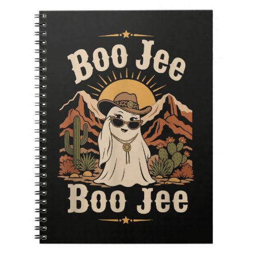Boo JEE Cowboy Ghost Halloween Notebook