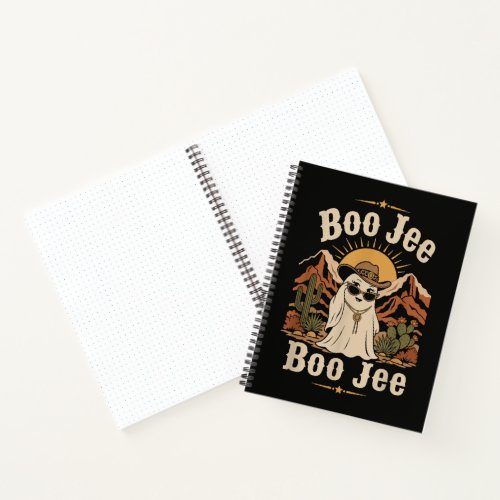 Boo JEE Cowboy Ghost Halloween Notebook
