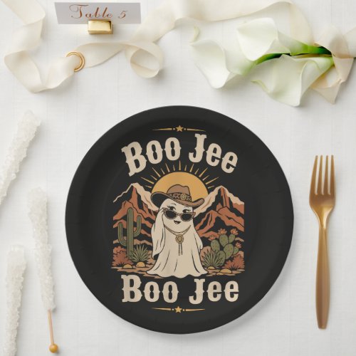 Boo JEE Cowboy Ghost Halloween Paper Plates