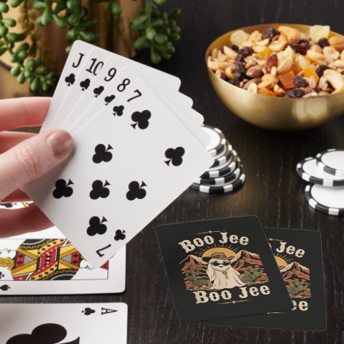 Boo JEE Cowboy Ghost Halloween Poker Cards