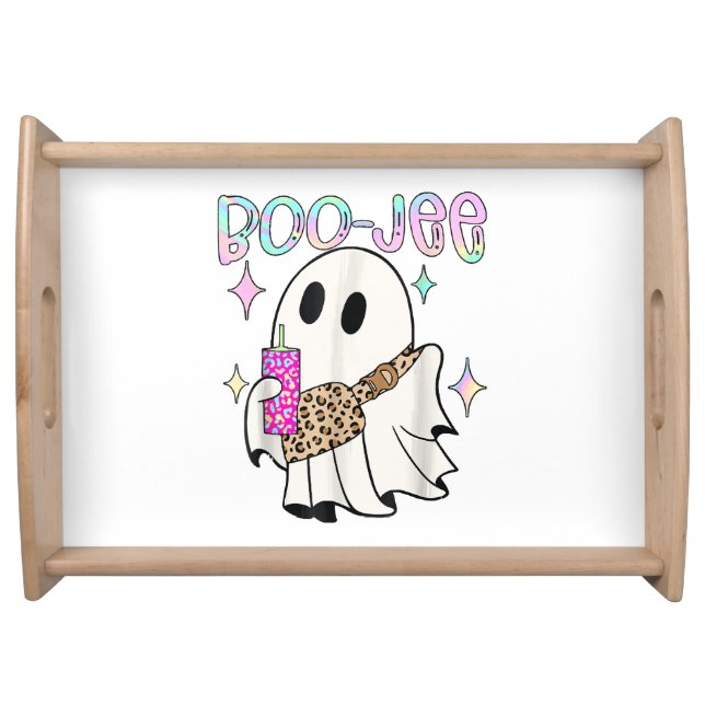 Boo Jee Funny Halloween Ghost Serving Tray (Front)