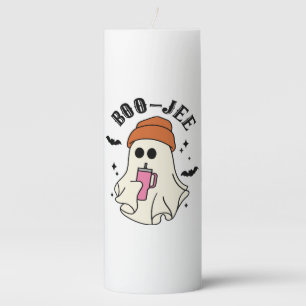 Boo-Jee funny Halloween Tumbler-Inspired Ghost Pillar Candle