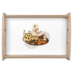 Boo-Jee Ghost Halloween funny Serving Tray