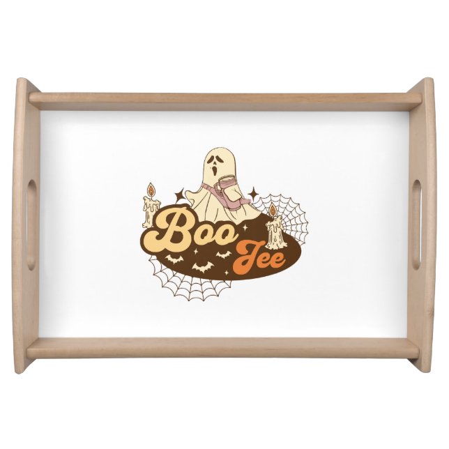 Boo-Jee Ghost Halloween funny Serving Tray (Front)