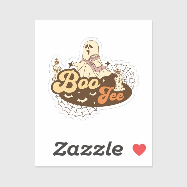 Boo-Jee Ghost Halloween funny Sticker (Sheet)