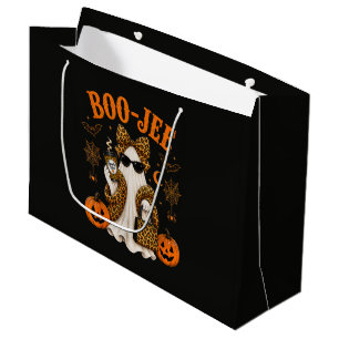 Boo JEE Leopard Ghost Halloween Cute Spooky Large Gift Bag