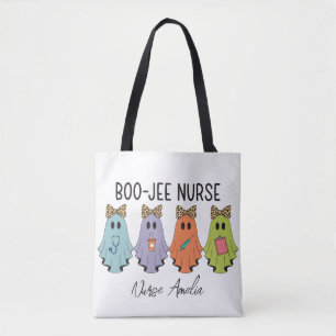 Boo-Jee Nurse Halloween Ghost Personalized Tote Bag