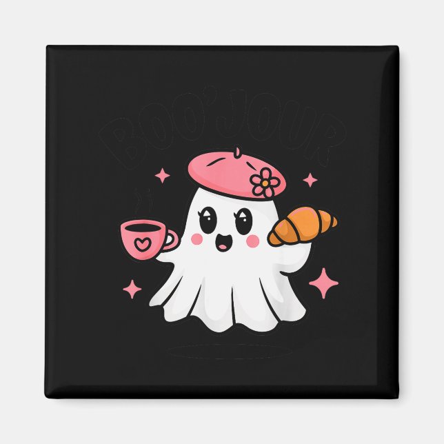 Boo Jour Ghost French Teacher Vintage Teacherlife  Magnet (Front)