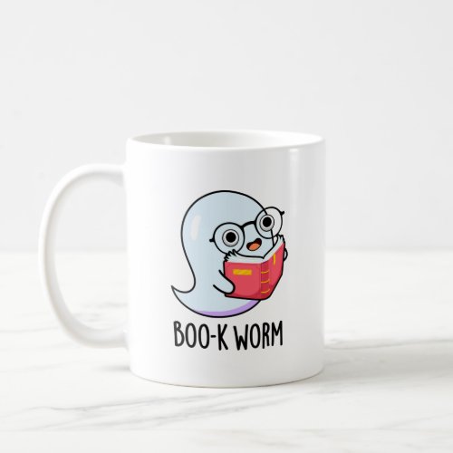 Boo_k Worm Funny Halloween Bookworm Ghost Pun Coffee Mug