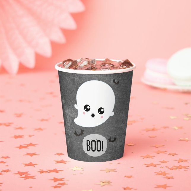 Boo Kawaii Ghost Halloween Paper Cups (Insitu)