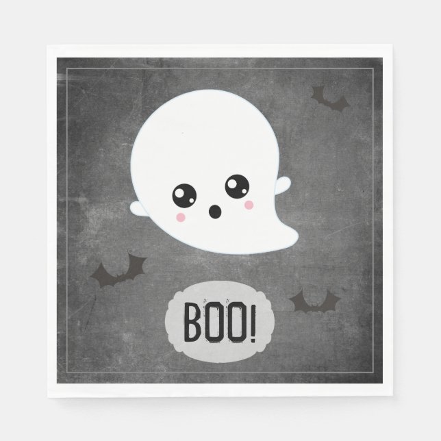 Boo Kawaii Ghost Napkins (Front)