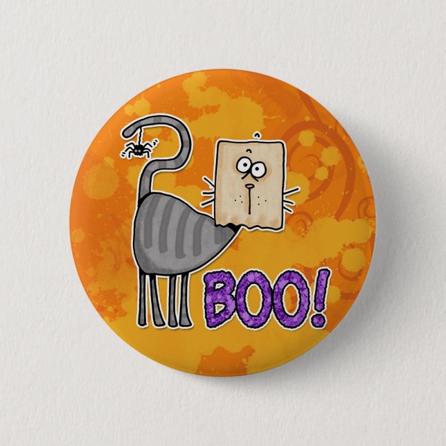 boo kitty button (Front)