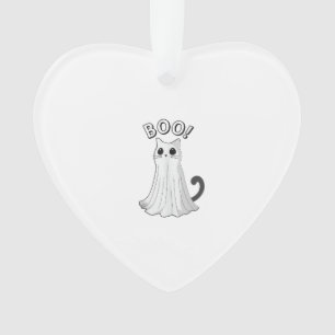 Boo Kitty Cute Ghost Cat Halloween Spooky Kitten T Ornament