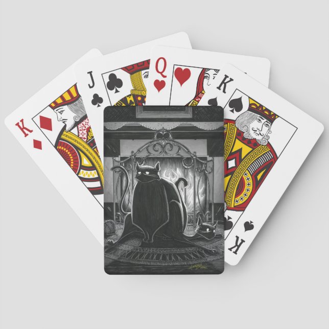Boo Kitty Gets Sat Upon Playing Cards (Back)