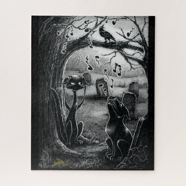 Boo Kitty, Music Critic Jigsaw Puzzle (Vertical)