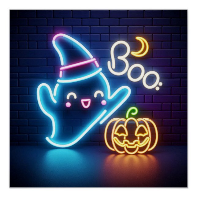 BOO Lazy Halloween Ghost  Poster (Front)