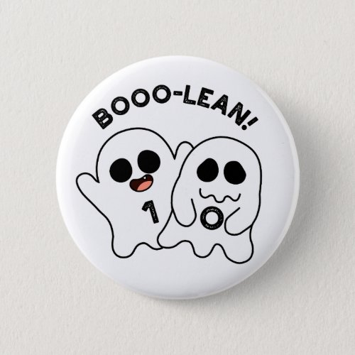 Boo_lean Funny Computer Ghost Boolean Pun   Button
