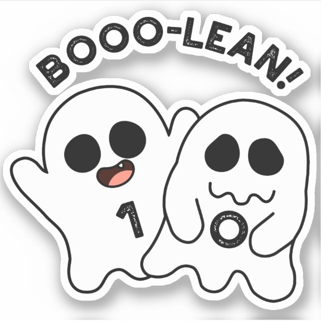 Boo-lean Funny Computer Ghost Boolean Pun   Sticker (Front)