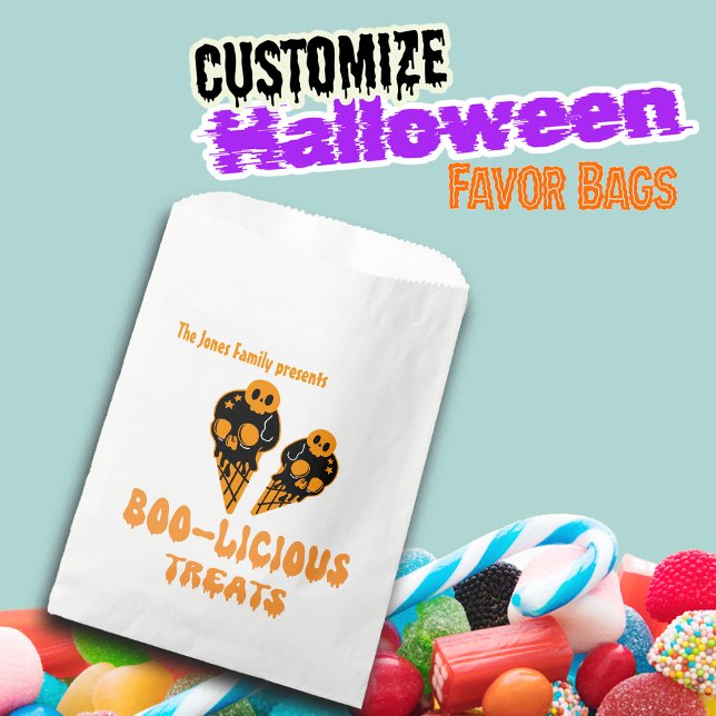 Boo-licious Treats Custom Name Favor Bag (Creator Uploaded)