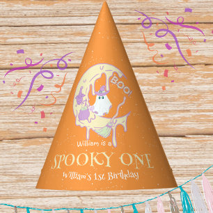 Boo Little Ghost Spooky One Halloween 1st Birthday Party Hat