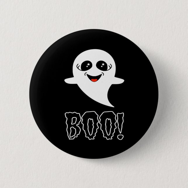 Boo Little Halloween Classic Design Button (Front)