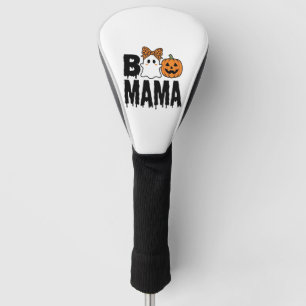 Boo Mama Halloween Ghost Pumpkin Bow Design Golf Head Cover