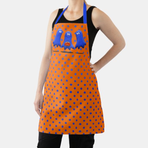 Boo Man Group of Ghosts Halloween Apron