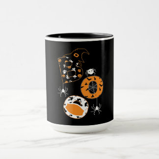Boo Mask Spider Witch Pumpkin Pattern Mug