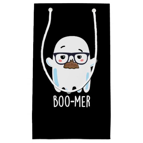 Boo_mer Funny Middle Aged Ghost Pun Dark BG Small Gift Bag