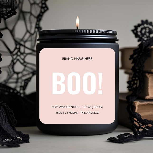 BOO! Minimalist Halloween Candle Label | Custom  (Creator Uploaded)