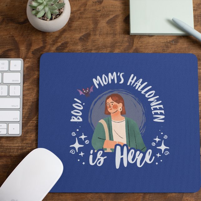 Boo! Mom's Halloween is Here Mouse Pad (Boo! Mom's Halloween is Here Mousepad Cover from The Beekeeper Store)